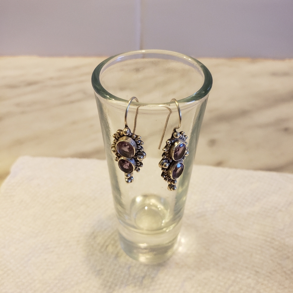 Sterling Silver Amethyst Earrings